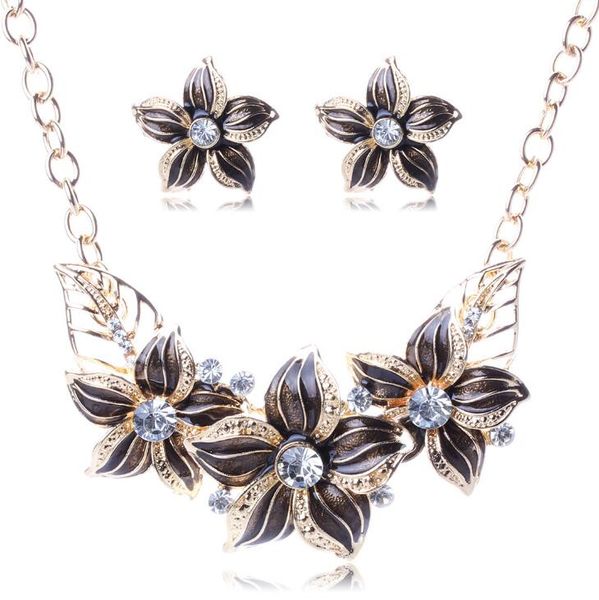 crystal enamel flower jewelry sets women african costume jewelry maxi colar necklace earring set, Silver
crystal enamel flower jewelry sets women african costume jewelry maxi colar necklace earring set, Silver