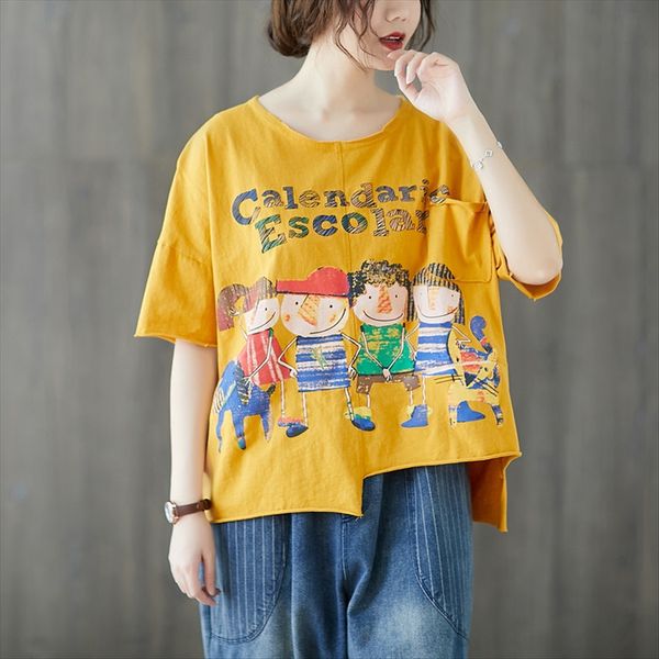 200 jin cartoon printed fat mm t-shirt large size loose cover meat slim versatile round collar t-shirt female, White
200 jin cartoon printed fat mm t-shirt large size loose cover meat slim versatile round collar t-shirt female, White