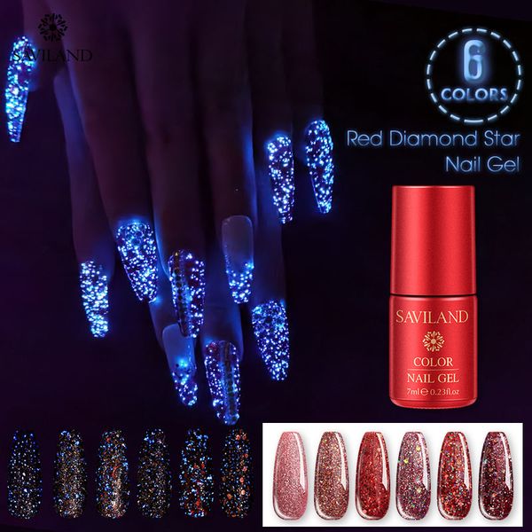 saviland glitter luminous gel nail polish gold seires uv diamond gel lak varnish semi permanent glow in the dark for nails art, Red;pink
saviland glitter luminous gel nail polish gold seires uv diamond gel lak varnish semi permanent glow in the dark for nails art, Red;pink