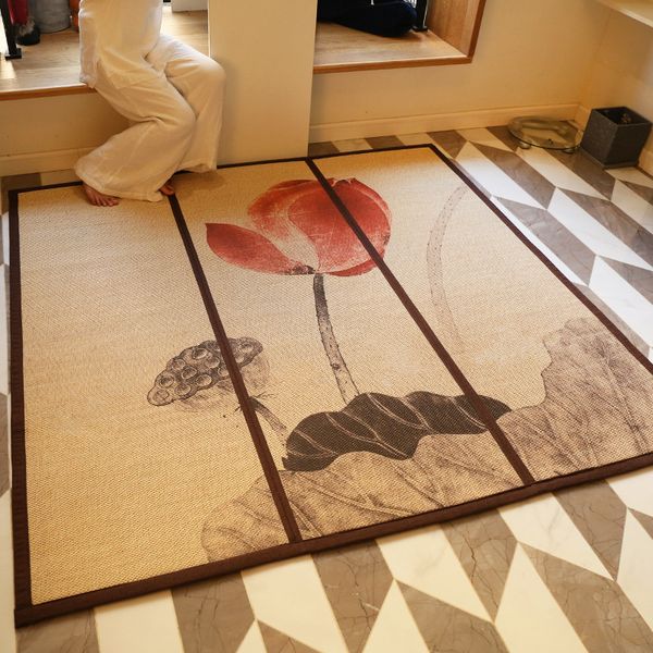 summer folding rattan carpet 175x150cm tatami rug 1cm thick baby play mat non-slip bedroom living room mat no wash
summer folding rattan carpet 175x150cm tatami rug 1cm thick baby play mat non-slip bedroom living room mat no wash