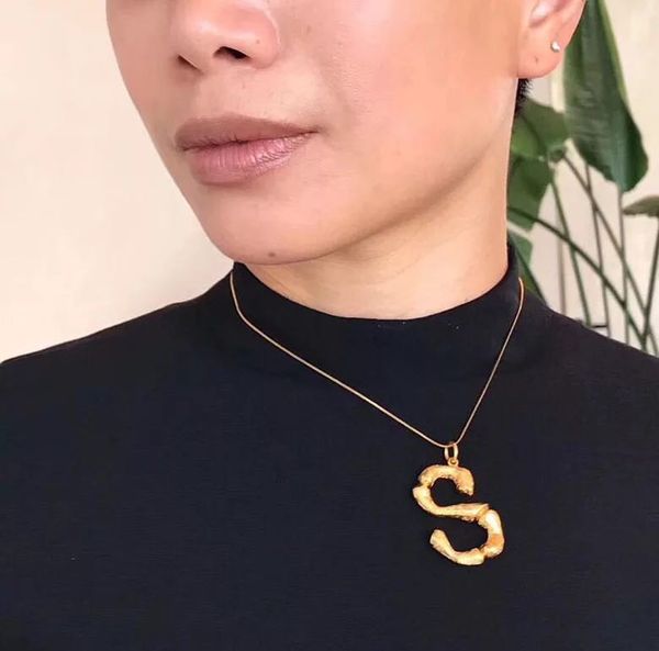 2018 new arrival luxury exaggerated metal letter necklace fashion temperament lava alphabet necklace 278, Silver
2018 new arrival luxury exaggerated metal letter necklace fashion temperament lava alphabet necklace 278, Silver