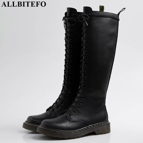 allbitefo genuine leather women boots frenulum autumn winter pure color comfortable fashion women knee high boots, Black
allbitefo genuine leather women boots frenulum autumn winter pure color comfortable fashion women knee high boots, Black