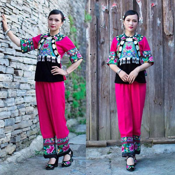 stage wear hmong costume chinese traditional clothing miao ethnic style workwear daily clothes for women dress costumes, Black;red
stage wear hmong costume chinese traditional clothing miao ethnic style workwear daily clothes for women dress costumes, Black;red