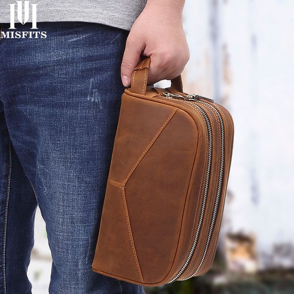 new crazy horse leather men's cosmetic case vintage genuine leather makeup bag travel hand-held wash bag toiletry organizer
new crazy horse leather men's cosmetic case vintage genuine leather makeup bag travel hand-held wash bag toiletry organizer