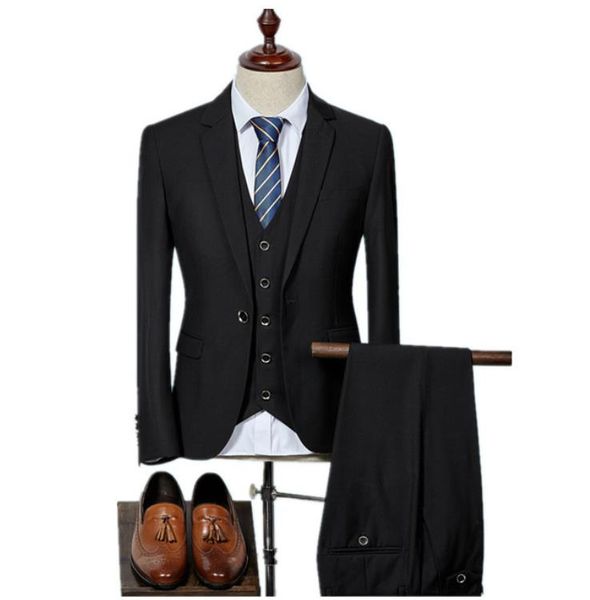 jacket+vest+pants) men suits fashion men's slim fit business wedding suit men wedding suit anzug herren ternos, White;black
jacket+vest+pants) men suits fashion men's slim fit business wedding suit men wedding suit anzug herren ternos, White;black