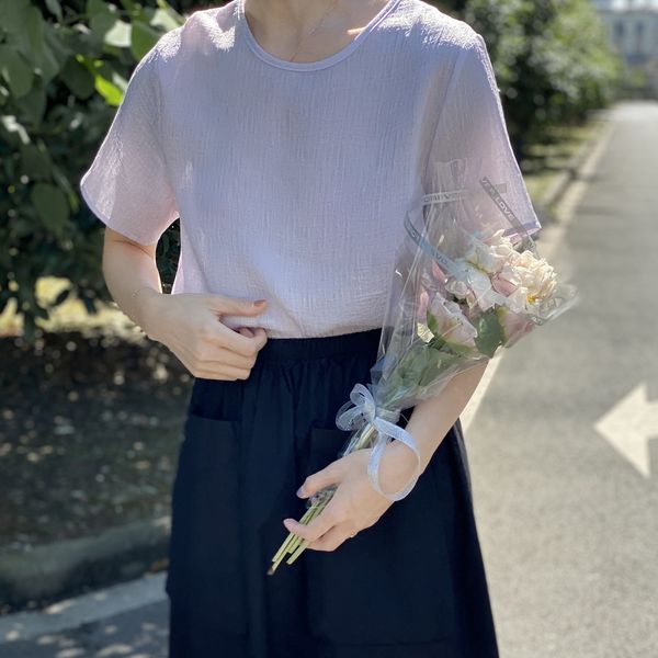 2020 coat t-shirt 2020 women's bubble wrinkle t-shirt women's round collar short sleeve ins wind 680, White
2020 coat t-shirt 2020 women's bubble wrinkle t-shirt women's round collar short sleeve ins wind 680, White