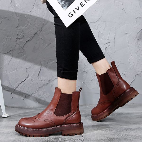 boots retro ankle for women 2021 autumn winter real genuine leather british style fashion low heels woman shoes, Black
boots retro ankle for women 2021 autumn winter real genuine leather british style fashion low heels woman shoes, Black