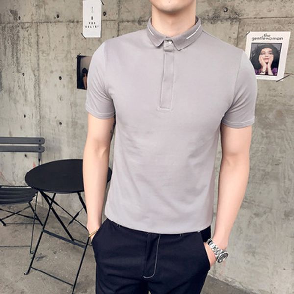 2020 summer collar embroidery stitching casual bottoming shirt men's slim pullover short-sleeved shirt solid color, White;black
2020 summer collar embroidery stitching casual bottoming shirt men's slim pullover short-sleeved shirt solid color, White;black