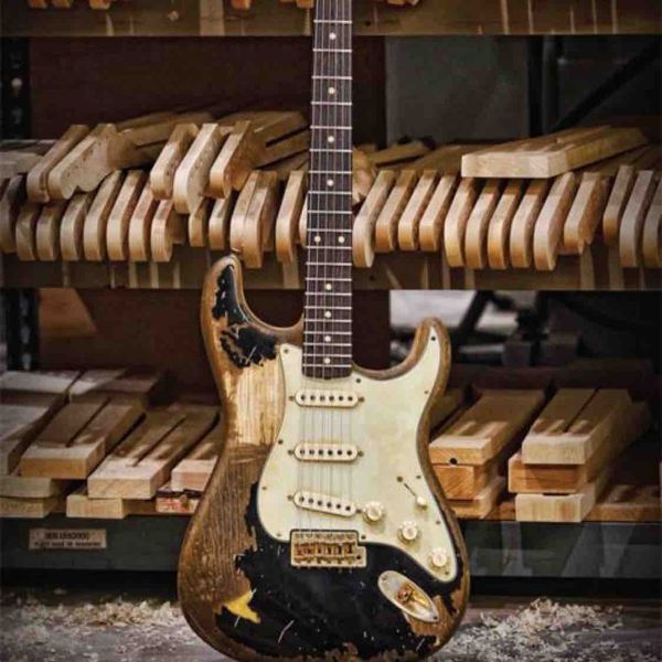 

custom shop john mayer tribute strat black 1 john cruz masterbuilt heavy relic st electric guitar nitrolacquer paint, aged chrome hardware