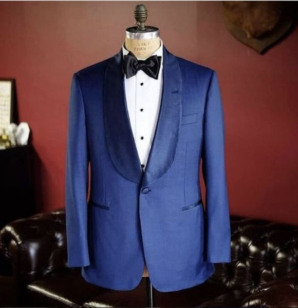 two pieces blue men suits shawl lapel slim fit custom made wedding groom tuxedos 2020 evening party wears( jacket+pant), White;black
two pieces blue men suits shawl lapel slim fit custom made wedding groom tuxedos 2020 evening party wears( jacket+pant), White;black