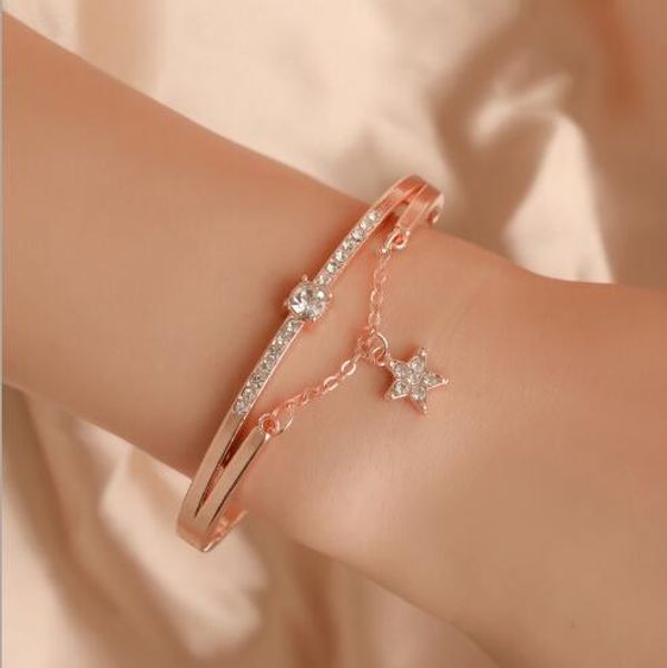 1114 minimalist star fresh trendy multielement bracelet rhinestone opening bangle bijoux jewelry gift b3220, Golden;silver
1114 minimalist star fresh trendy multielement bracelet rhinestone opening bangle bijoux jewelry gift b3220, Golden;silver