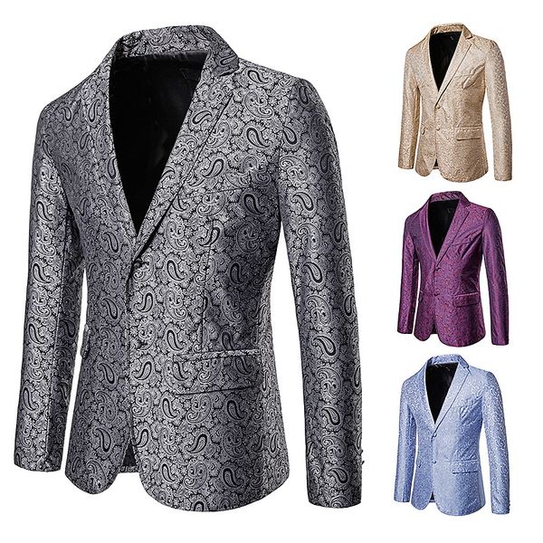 new nightclub men's color blazer floral slim fit business fashion casual suit jacket men homme stage bar singer clothes dt1821, White;black
new nightclub men's color blazer floral slim fit business fashion casual suit jacket men homme stage bar singer clothes dt1821, White;black