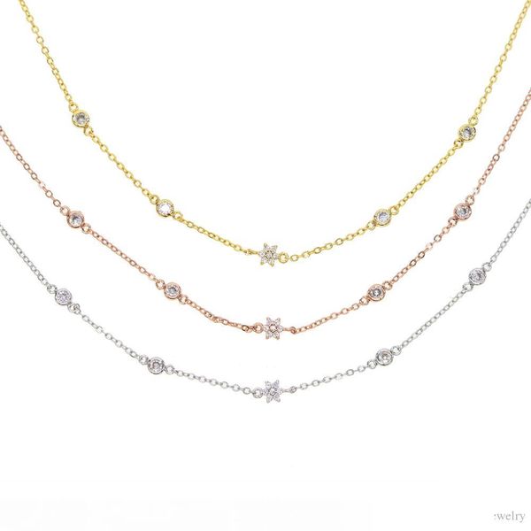 bezel round dots cz flower cz station necklace fashioin jewelry for women choker chain elegance trendy simple chain jewelry, Silver
bezel round dots cz flower cz station necklace fashioin jewelry for women choker chain elegance trendy simple chain jewelry, Silver