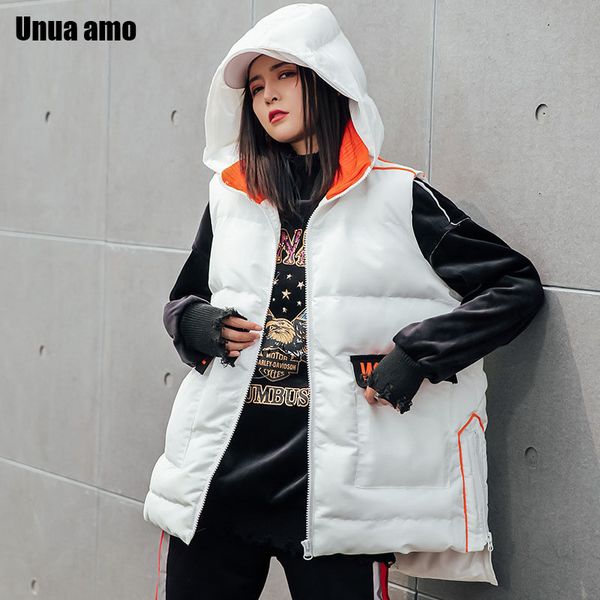 women's vests unua amo winter vest women hooded sleeveless jacket 2021 street style thicken warm cotton-padded coat waistcoat, Black;white
women's vests unua amo winter vest women hooded sleeveless jacket 2021 street style thicken warm cotton-padded coat waistcoat, Black;white
