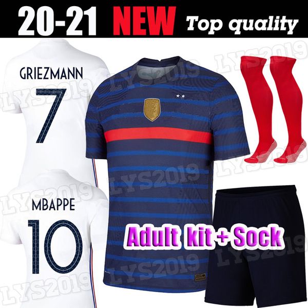 2020 2021 france soccer jersey 2 stars mbappe griezmann kante pogba maillot de foot euro 20 21 + socks set football shirts uniform, Black
2020 2021 france soccer jersey 2 stars mbappe griezmann kante pogba maillot de foot euro 20 21 + socks set football shirts uniform, Black