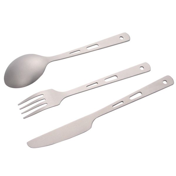 3 piece cutlery set titanium outdoor camping hiking picnic spoon knife flatware fork for camping tableware equipment
3 piece cutlery set titanium outdoor camping hiking picnic spoon knife flatware fork for camping tableware equipment