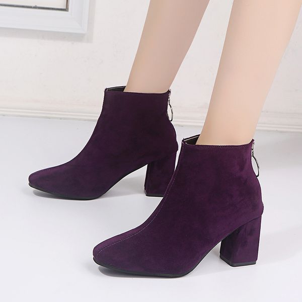 ladies high heels boots women winter shoes fashion brand women ankle boots casual female booties square heel 7cm a1920, Black
ladies high heels boots women winter shoes fashion brand women ankle boots casual female booties square heel 7cm a1920, Black