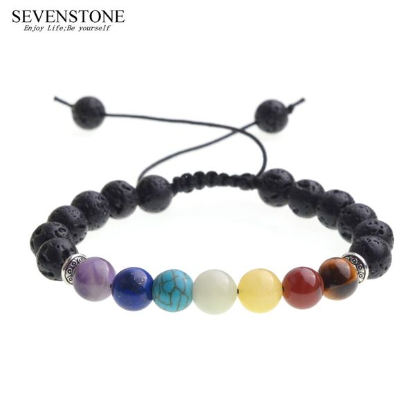 sevenstone 2019 new fashion reiki 8mm 7 chakras black and white volcanic stone adjustable bracelet charm gifts for women jewelry, Golden;silver
sevenstone 2019 new fashion reiki 8mm 7 chakras black and white volcanic stone adjustable bracelet charm gifts for women jewelry, Golden;silver