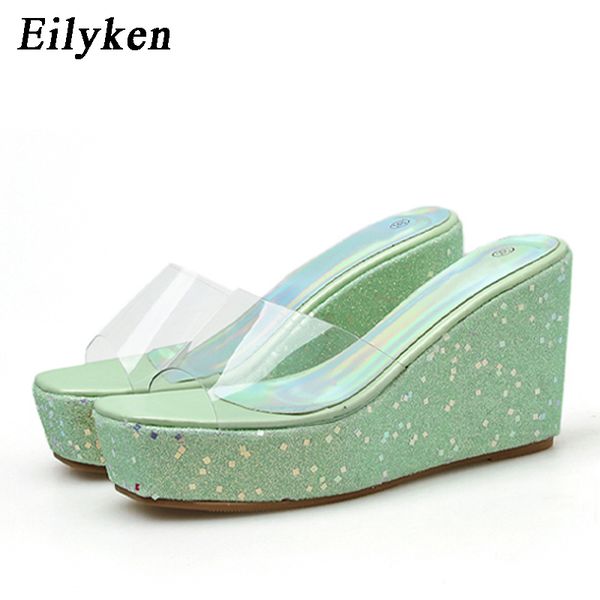 eilyken shoes woman bling wedges slippers 2020 summer pvc transparence slides ladies platform heels sandals fashion silver green, Black
eilyken shoes woman bling wedges slippers 2020 summer pvc transparence slides ladies platform heels sandals fashion silver green, Black