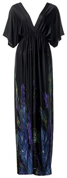 qzunique women's batwing sleeve plus summer exotic beach dress bohemian sundress, Black;gray
qzunique women's batwing sleeve plus summer exotic beach dress bohemian sundress, Black;gray