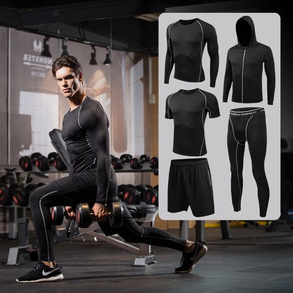 quick dry 5pcs running set men compression basketball running sports suits gym fitness sportswear jogging tights clothes, Black;blue
quick dry 5pcs running set men compression basketball running sports suits gym fitness sportswear jogging tights clothes, Black;blue