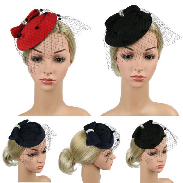retro lady headdress mesh hat bridal hair clip hair accessories solid color bow hat headdress apparel accessories, Blue;gray
retro lady headdress mesh hat bridal hair clip hair accessories solid color bow hat headdress apparel accessories, Blue;gray