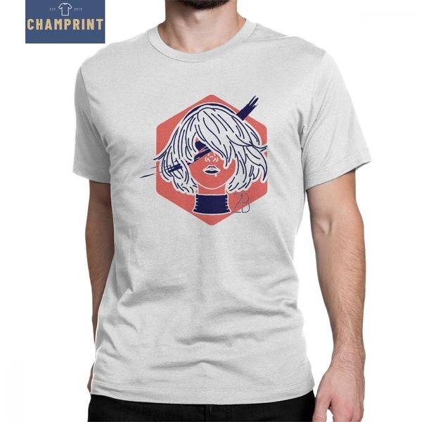 men nier automata 2b t shirts yorha 2b game pure cotton clothing vintage short sleeve crew neck tee shirt 4xl 5xl 6xl t-shirts, White;black
men nier automata 2b t shirts yorha 2b game pure cotton clothing vintage short sleeve crew neck tee shirt 4xl 5xl 6xl t-shirts, White;black