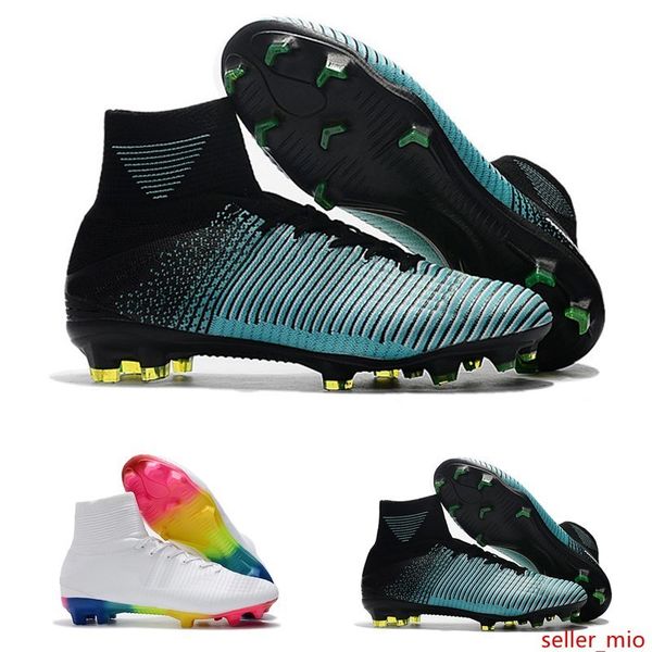 white red rainbow 100% original soccer shoes mercurial superfly v fg soccer cleats high ankle football boots ronaldo sports sneakers
white red rainbow 100% original soccer shoes mercurial superfly v fg soccer cleats high ankle football boots ronaldo sports sneakers