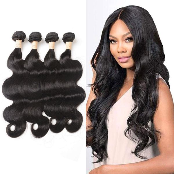 brazilian virgin hair extensions 4 bundles body wave four pieces/lot hair extensions double wefts natural color body wave, Black
brazilian virgin hair extensions 4 bundles body wave four pieces/lot hair extensions double wefts natural color body wave, Black