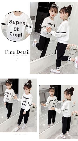 clothes autumn 2020 new style girls batwing shirt two-piece set big boy korean-style trend set spring and autumn, White
clothes autumn 2020 new style girls batwing shirt two-piece set big boy korean-style trend set spring and autumn, White