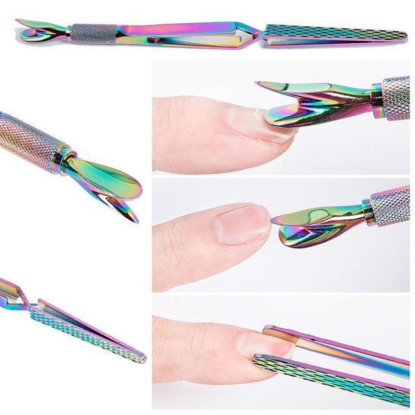 new nail extension tips holder shaping clip cuticle pusher picker manicure tool