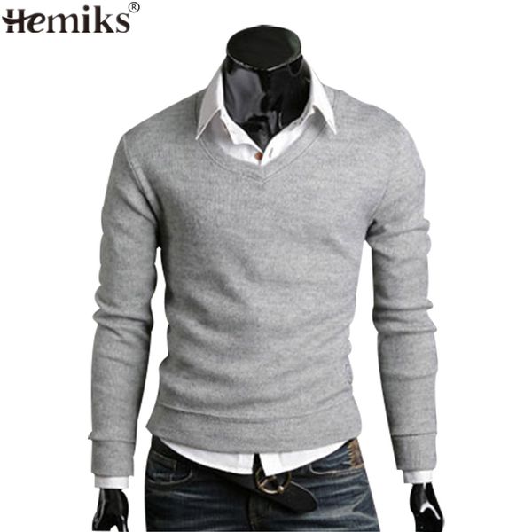 hemiks winter men pullovers mens slim fit v-neck long-sleeved solid color knitwear men pullovers casual male knitting wears, Black
hemiks winter men pullovers mens slim fit v-neck long-sleeved solid color knitwear men pullovers casual male knitting wears, Black