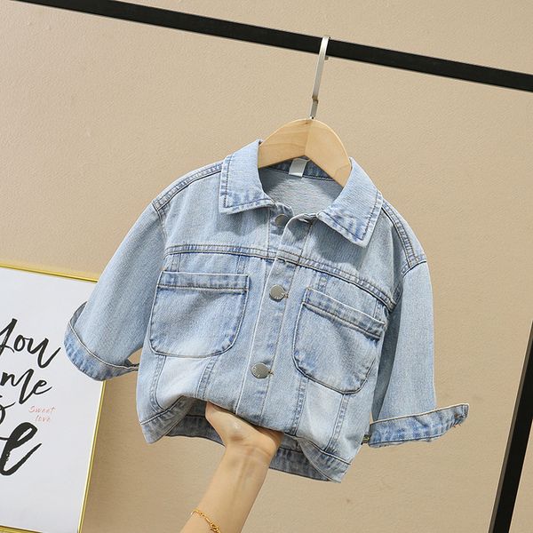 детские джинсовая куртка 2020 весна дети с длинными рукавами пальто, Blue;gray 
детские джинсовая куртка 2020 весна дети с длинными рукавами пальто, Blue;gray