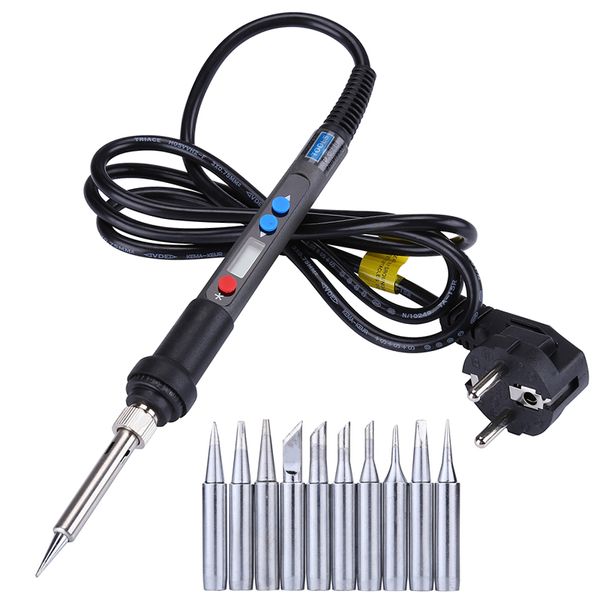 90w 110v/220v electric solder soldering iron digital lcd fer a souder welding tools solder iron with 10pcs tips
90w 110v/220v electric solder soldering iron digital lcd fer a souder welding tools solder iron with 10pcs tips