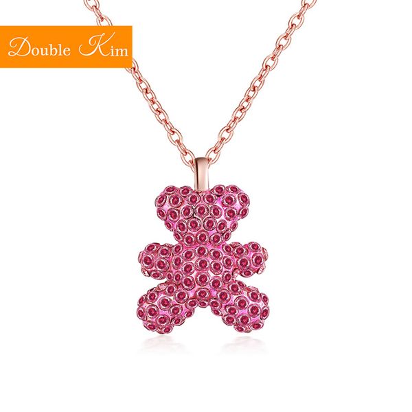 little bear zircon pendant necklace titanium stainless steel inlaid black zircon rose gold chain necklace trendy women jewelry, Silver
little bear zircon pendant necklace titanium stainless steel inlaid black zircon rose gold chain necklace trendy women jewelry, Silver