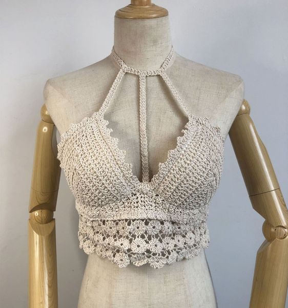 beach bikini holiday beach bikini vest women's lace-up hanging neck hollow-out knitted tassel top, White;black
beach bikini holiday beach bikini vest women's lace-up hanging neck hollow-out knitted tassel top, White;black