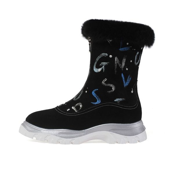snow bootie flat boots for woman leather boots mode femme 2020 luxury women shoes, Black
snow bootie flat boots for woman leather boots mode femme 2020 luxury women shoes, Black