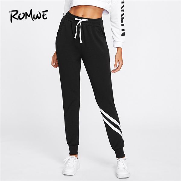 romwe спорт drawstring талия полосатый обрезок черный sweatpants женщина бег брюки осень середина талия длинной спортивная одежда брюки
romwe спорт drawstring талия полосатый обрезок черный sweatpants женщина бег брюки осень середина талия длинной спортивная одежда брюки