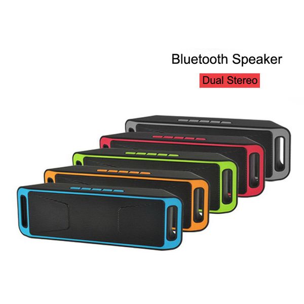 

sc-208 mini portable bluetooth 4.0 speakers wireless smart handsspeaker big power subwoofer support tf and usb fm radio mp3 player
