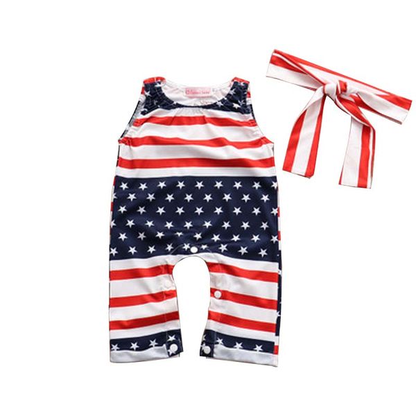 baby summer striped jumpsuits american flag independence national day usa 4th july sleeveless star baby romper contains headbands, Blue
baby summer striped jumpsuits american flag independence national day usa 4th july sleeveless star baby romper contains headbands, Blue