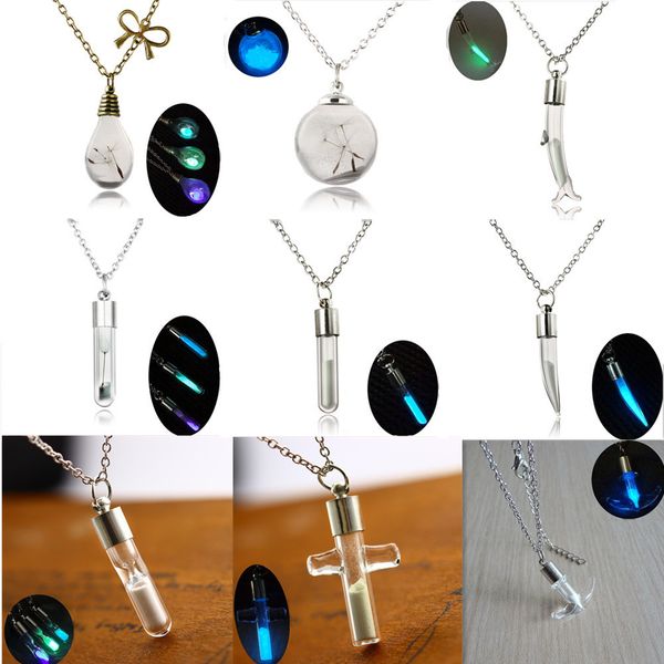 originality crystal drift bottle dolphin cross pepper drip bulb noctilucent sand necklace, Silver
originality crystal drift bottle dolphin cross pepper drip bulb noctilucent sand necklace, Silver