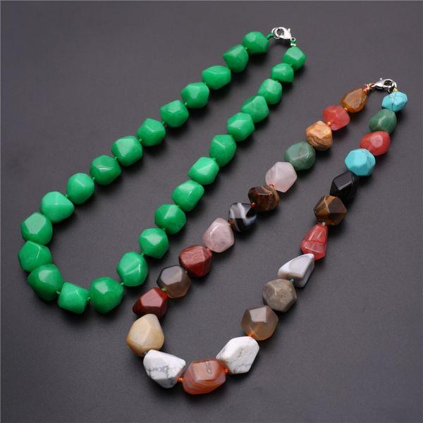 3pcs/lot natural quartz crystal stone amazonite colorful choker necklace irregular string energy beaded necklace collar free, Silver
3pcs/lot natural quartz crystal stone amazonite colorful choker necklace irregular string energy beaded necklace collar free, Silver