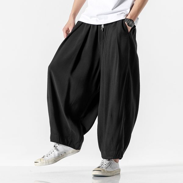 cotton harem jogger pants japanese style streetwear thin loose straight wide leg trousers, Black
cotton harem jogger pants japanese style streetwear thin loose straight wide leg trousers, Black