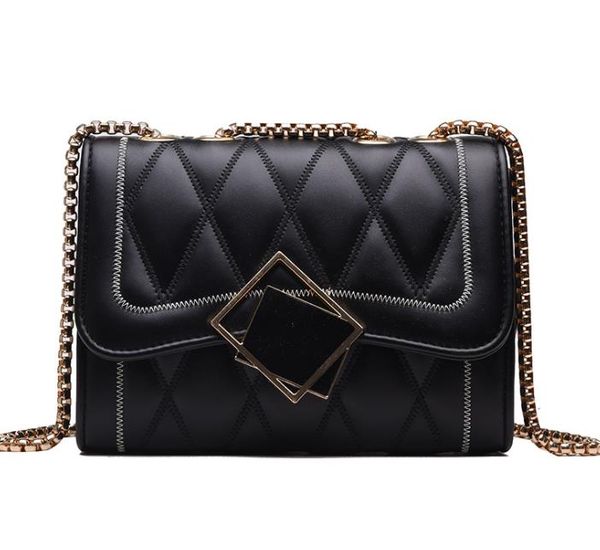 2020 new summer literary small fresh pu small square bags women's flip bag