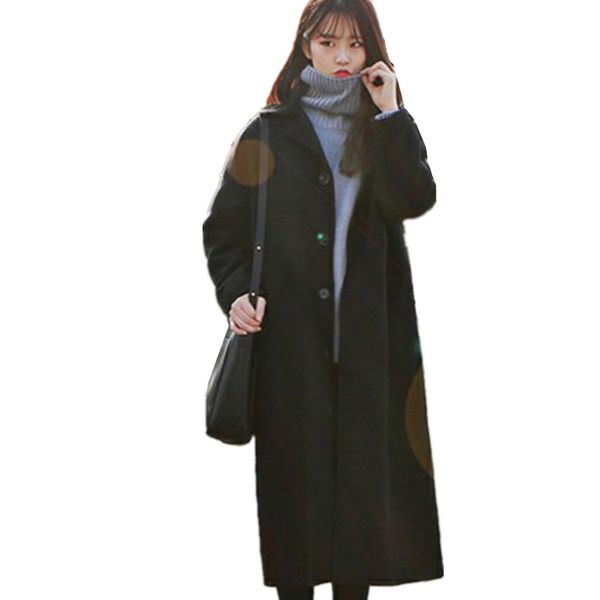 b3865 autumn winter 2018 new slim fashion joker women's big size pure color blends coat wholesale, Black
b3865 autumn winter 2018 new slim fashion joker women's big size pure color blends coat wholesale, Black