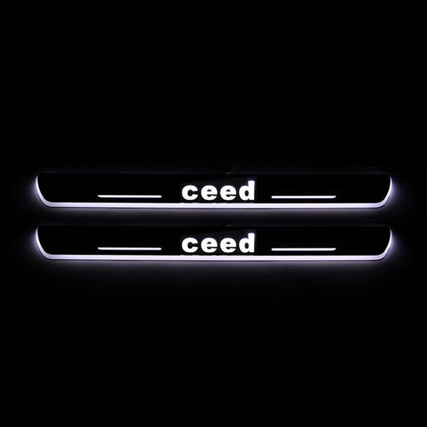 acrylic moving led welcome pedal car scuff plate pedal door sill pathway light for kia ceed 2010 - 2018 
acrylic moving led welcome pedal car scuff plate pedal door sill pathway light for kia ceed 2010 - 2018