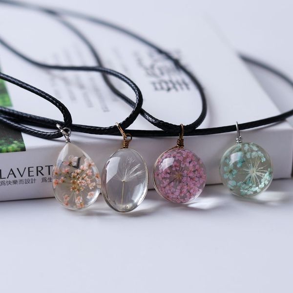 simple fresh dried flowers specimen glass ball pendant necklace fashion girl women ethnic style handmade jewelry accessories, Silver
simple fresh dried flowers specimen glass ball pendant necklace fashion girl women ethnic style handmade jewelry accessories, Silver