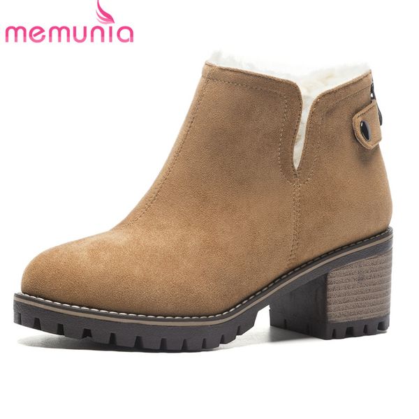 memunia 2020 new arrival women ankle boots flock round toe zip winter boots simple fashion square heel shoes ladies big size 44, Black
memunia 2020 new arrival women ankle boots flock round toe zip winter boots simple fashion square heel shoes ladies big size 44, Black