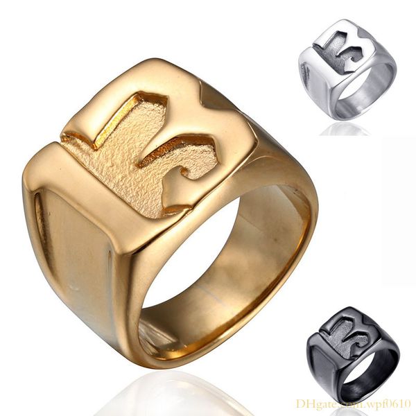 hip hop punk style lucky number 13 shape design stainless steel rings amulet jewelry, Silver
hip hop punk style lucky number 13 shape design stainless steel rings amulet jewelry, Silver