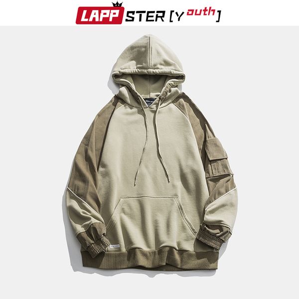 men's hoodies & sweatshirts lappster-youth men green color block 2021 mens harajuku hooded male streetwear korean oversized, Black
men's hoodies & sweatshirts lappster-youth men green color block 2021 mens harajuku hooded male streetwear korean oversized, Black